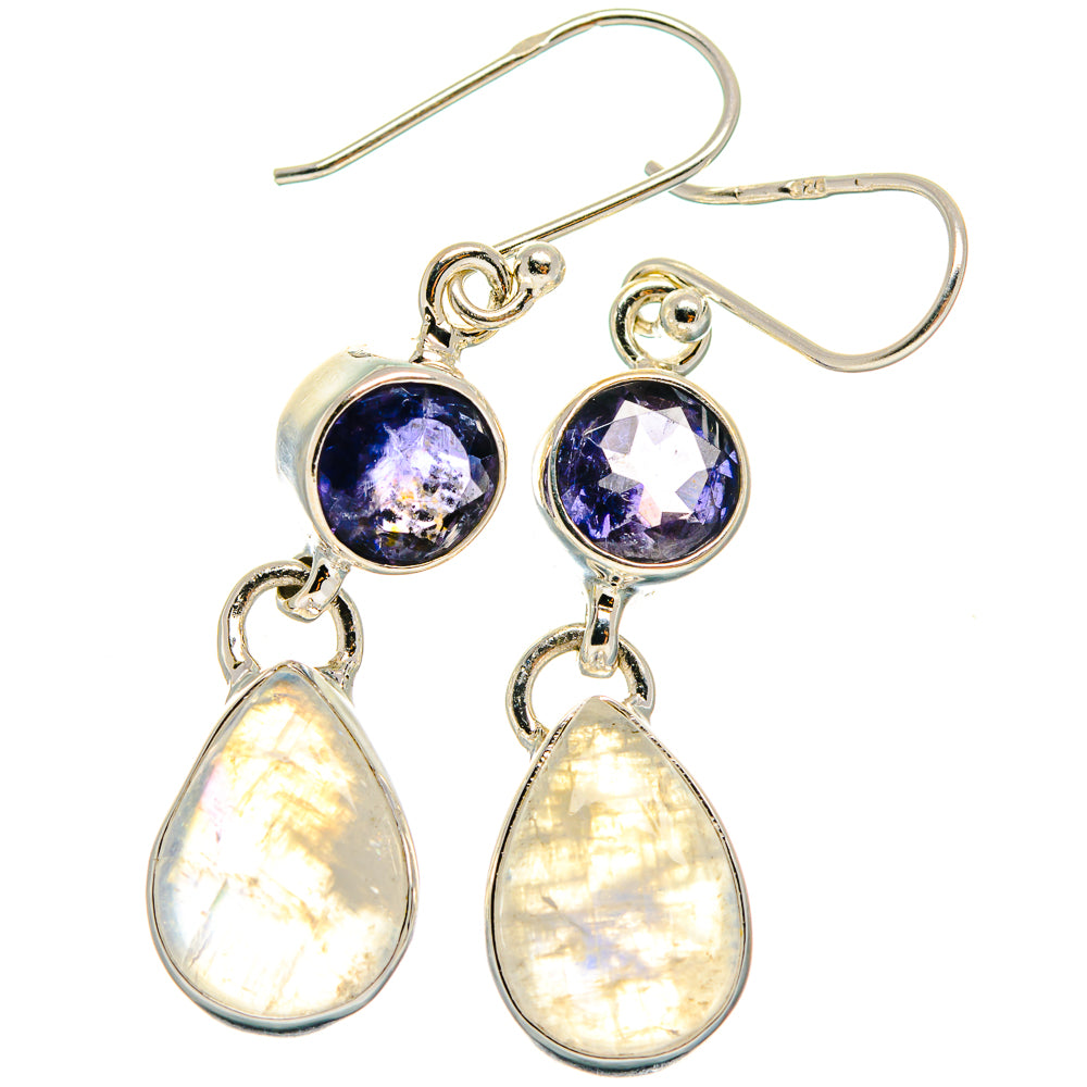 Rainbow Moonstone Earrings handcrafted by Anasilvercos - EARR425086 - Photo 2