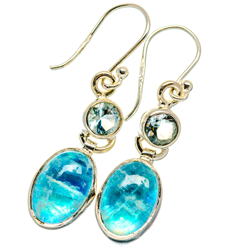 Rainbow Moonstone Earrings handcrafted by Anasilvercos - EARR425089 - Photo 2