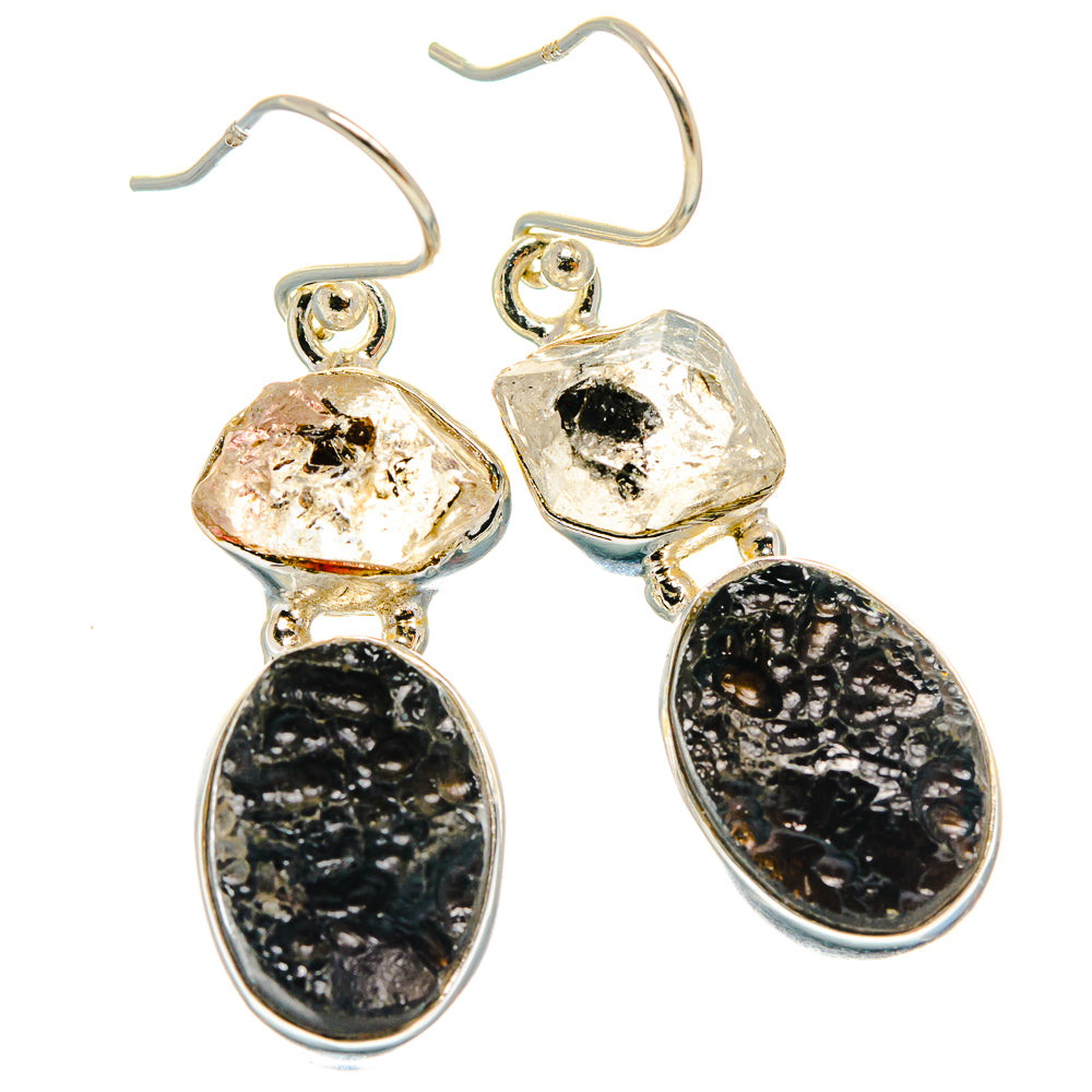 Tektite Earrings handcrafted by Anasilvercos - EARR425096 - Photo 2