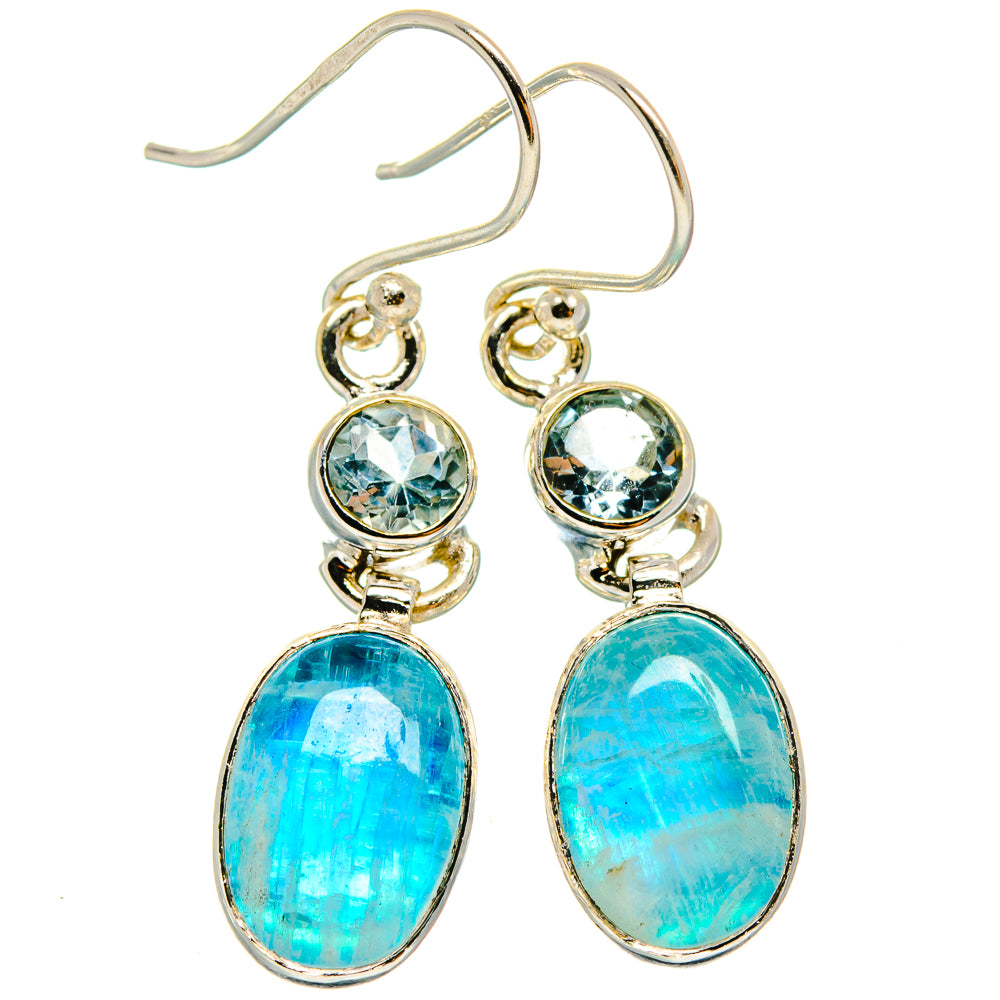 Rainbow Moonstone Earrings handcrafted by Anasilvercos - EARR425102 - Photo 2