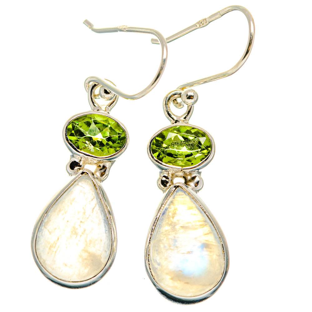 Rainbow Moonstone Earrings handcrafted by Anasilvercos - EARR425104 - Photo 2