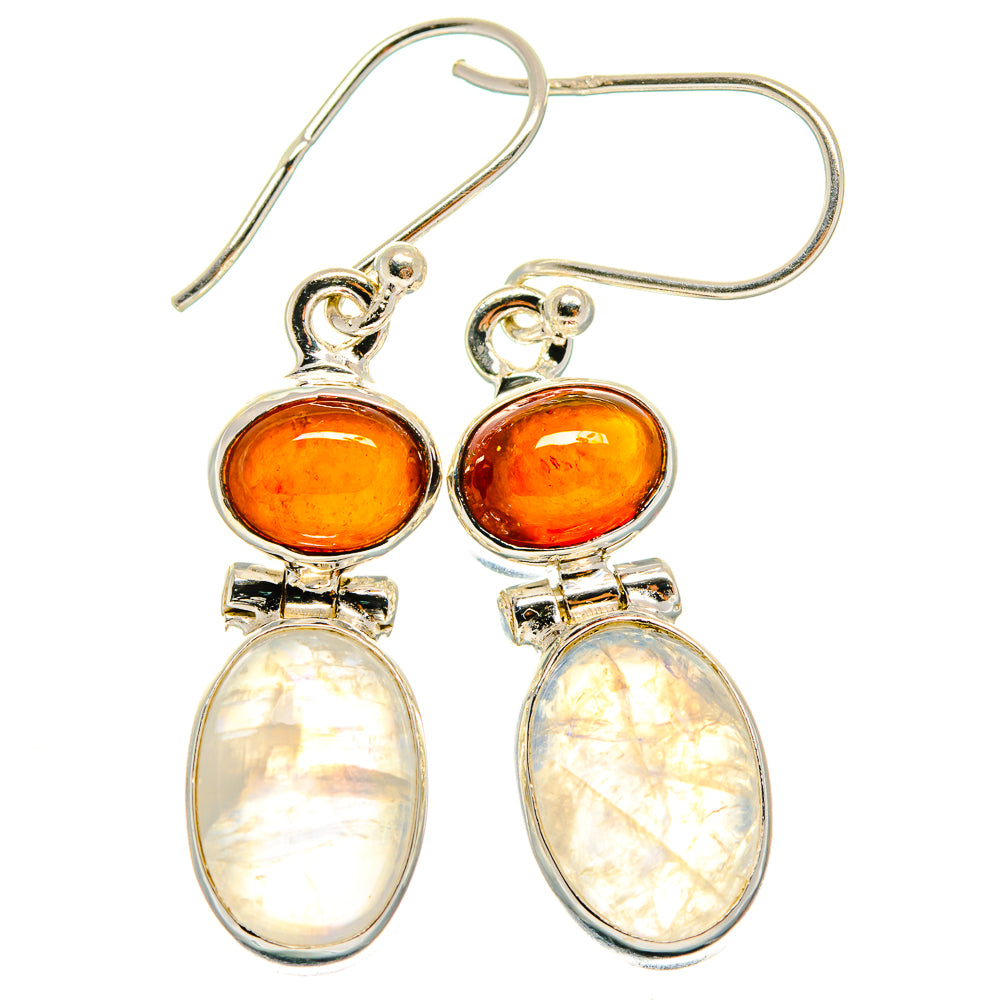 Rainbow Moonstone Earrings handcrafted by Anasilvercos - EARR425120 - Photo 2