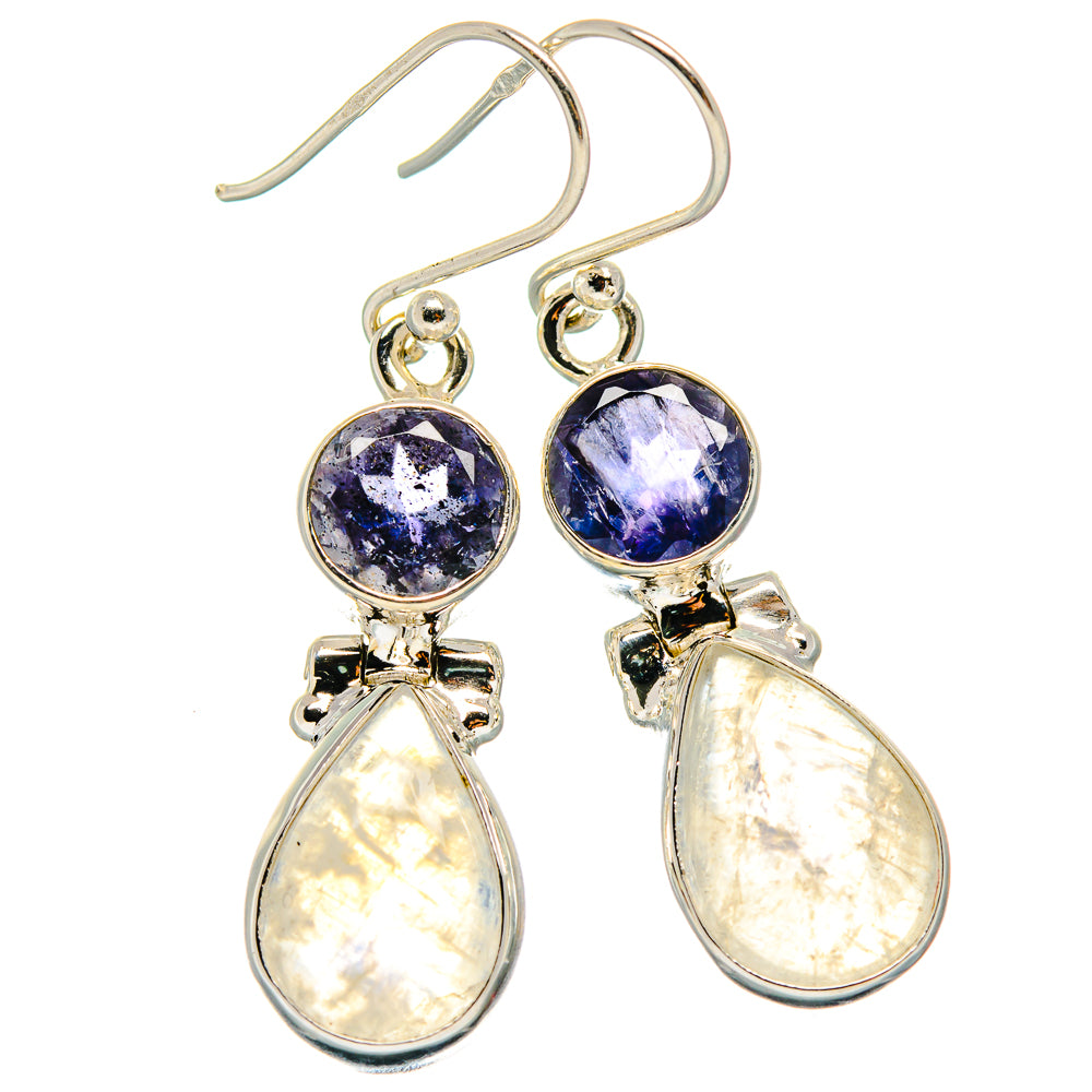 Rainbow Moonstone Earrings handcrafted by Anasilvercos - EARR425139 - Photo 2