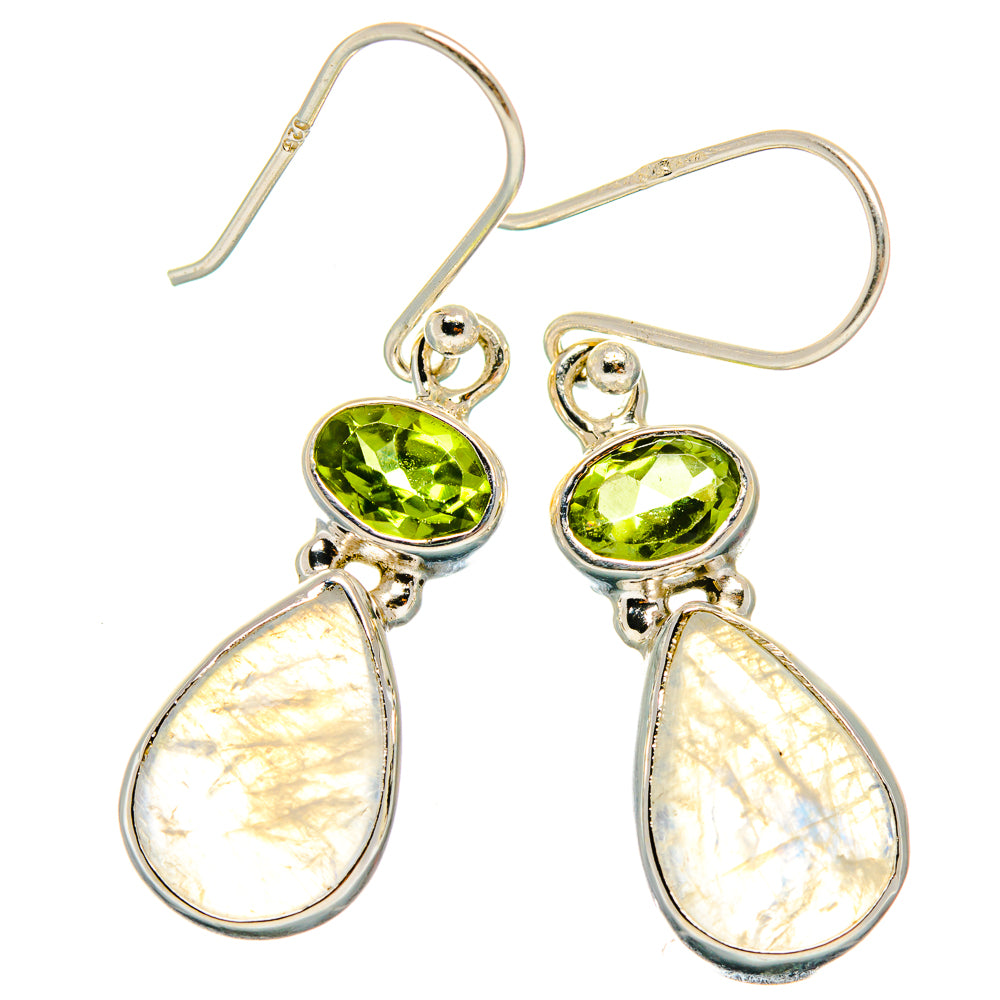 Rainbow Moonstone Earrings handcrafted by Anasilvercos - EARR425146 - Photo 2