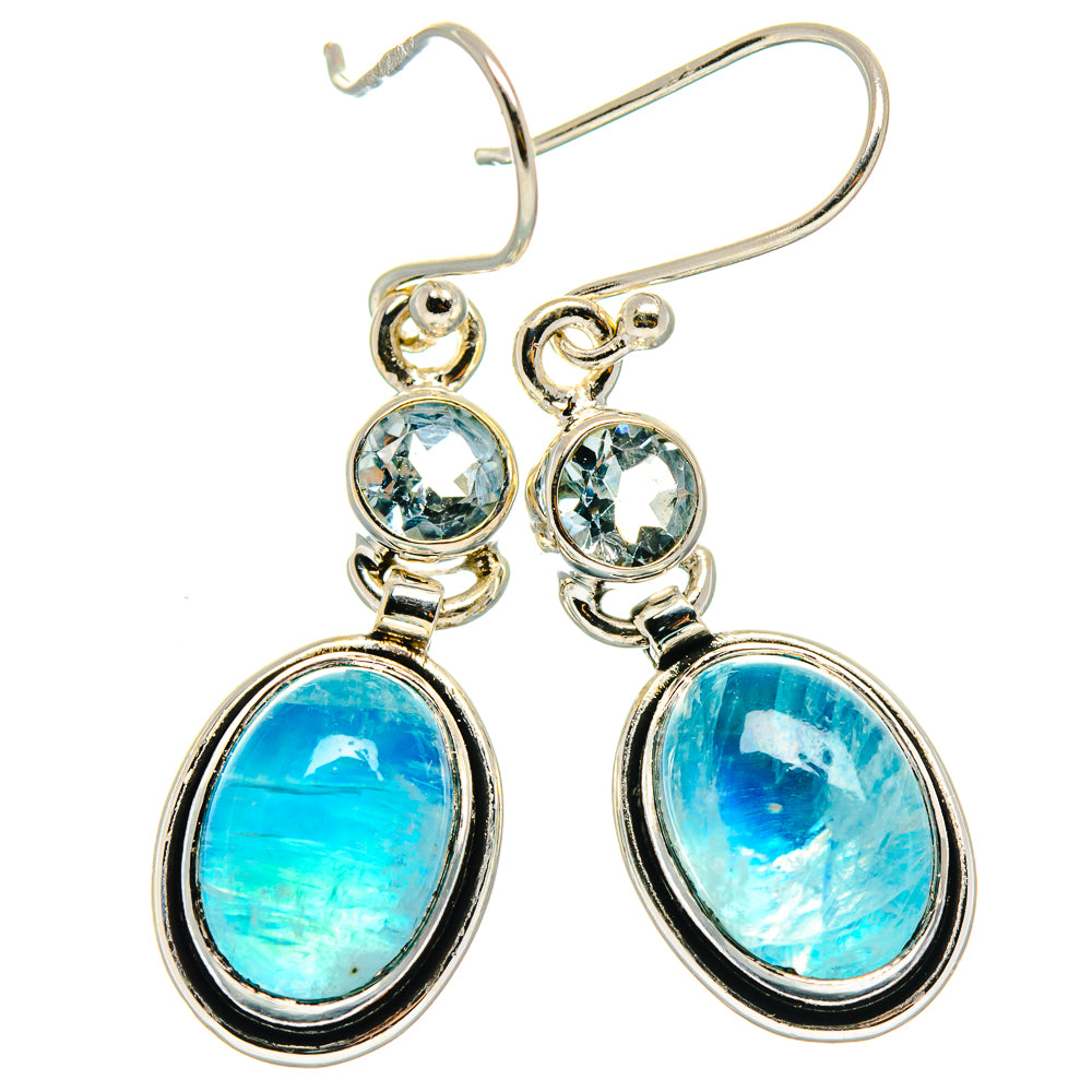 Rainbow Moonstone Earrings handcrafted by Anasilvercos - EARR425150 - Photo 2