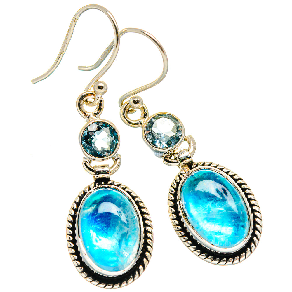 Rainbow Moonstone Earrings handcrafted by Anasilvercos - EARR425151 - Photo 2