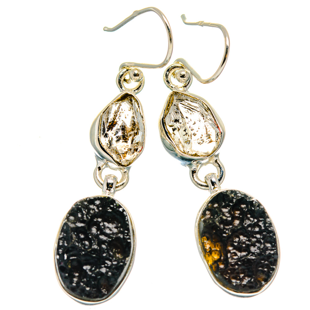 Tektite Earrings handcrafted by Anasilvercos - EARR425152 - Photo 2