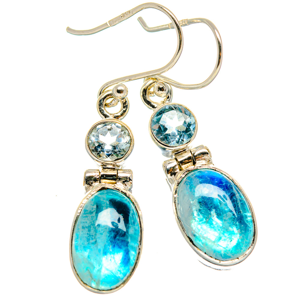 Rainbow Moonstone Earrings handcrafted by Anasilvercos - EARR425154 - Photo 2