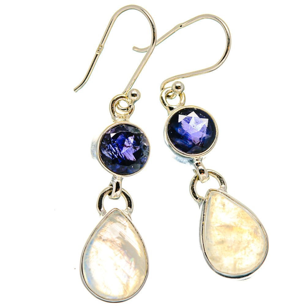 Rainbow Moonstone Earrings handcrafted by Anasilvercos - EARR425156 - Photo 2