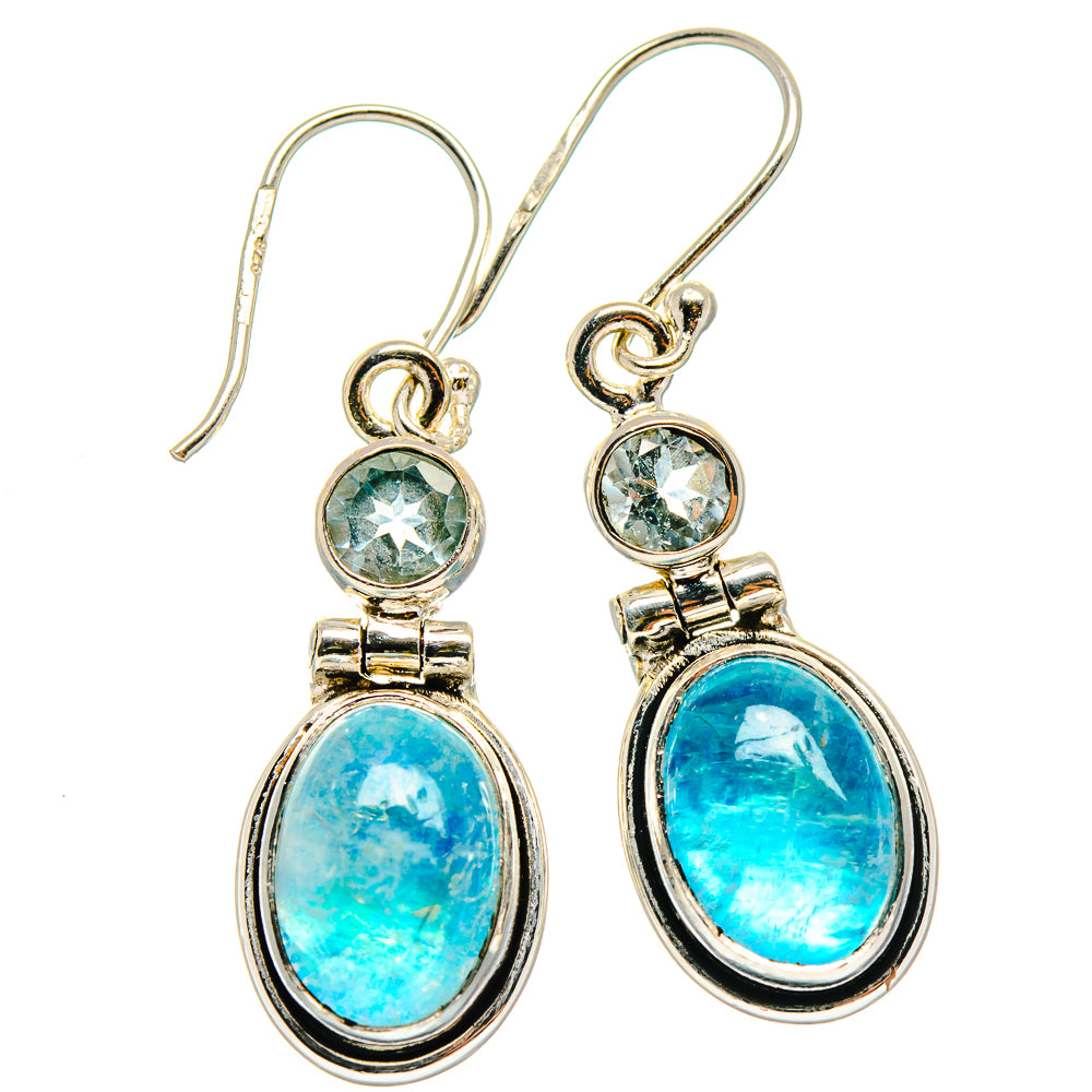 Rainbow Moonstone Earrings handcrafted by Anasilvercos - EARR425157 - Photo 2