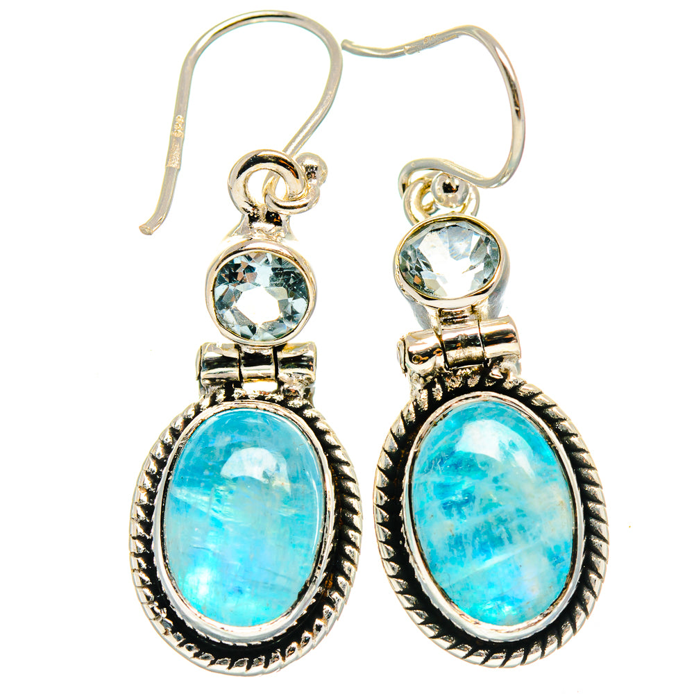 Rainbow Moonstone Earrings handcrafted by Anasilvercos - EARR425164 - Photo 2