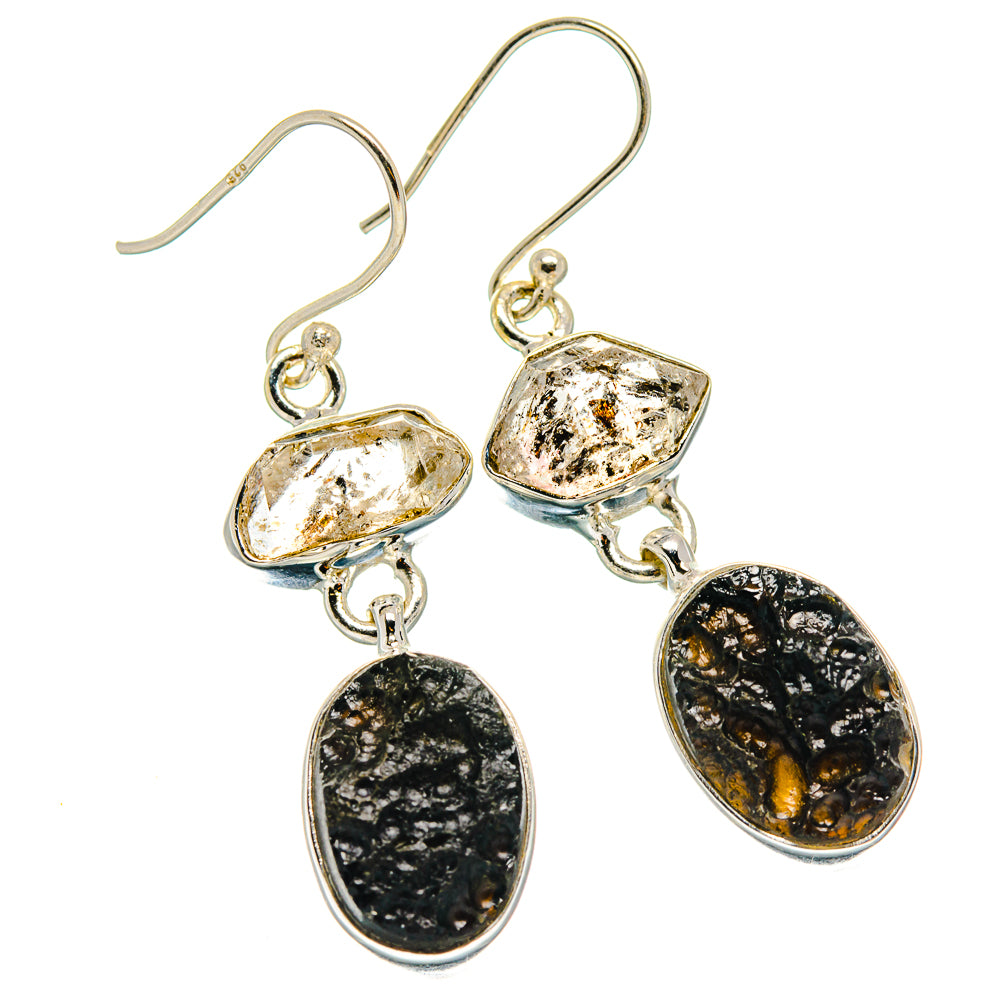 Tektite Earrings handcrafted by Anasilvercos - EARR425167 - Photo 2