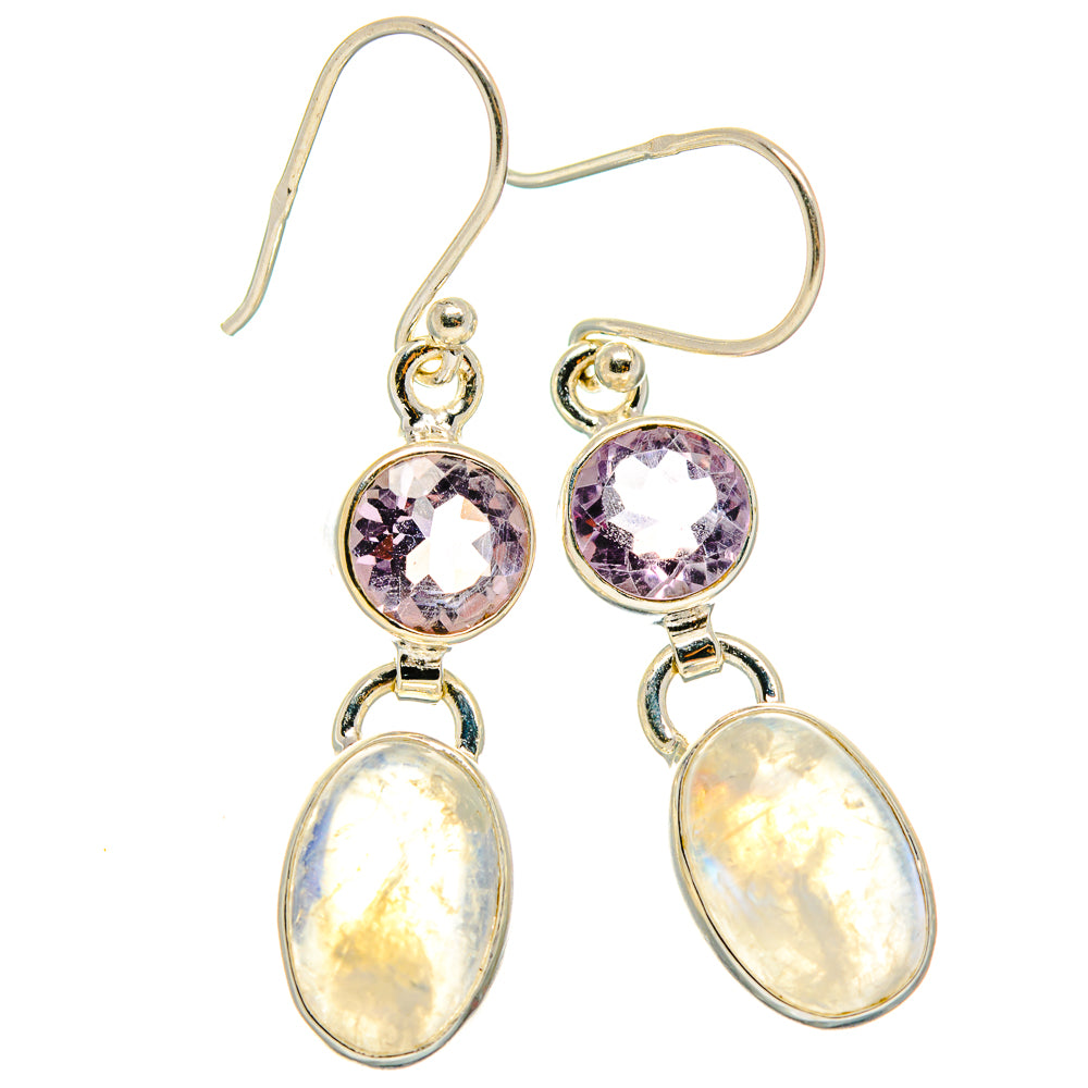 Rainbow Moonstone Earrings handcrafted by Anasilvercos - EARR425168 - Photo 2