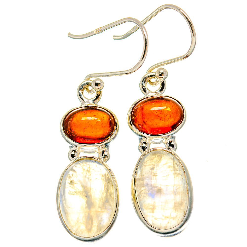Rainbow Moonstone Earrings handcrafted by Anasilvercos - EARR425173 - Photo 2