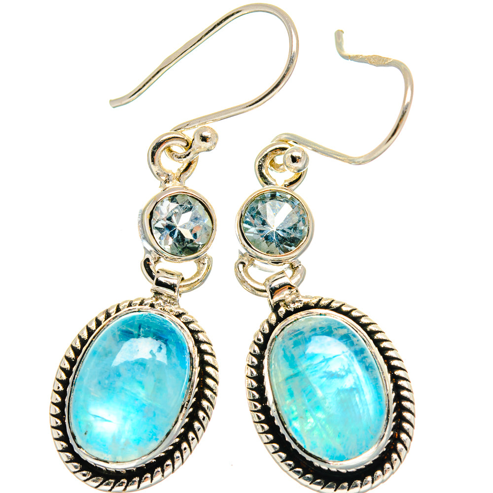 Rainbow Moonstone Earrings handcrafted by Anasilvercos - EARR425188 - Photo 2