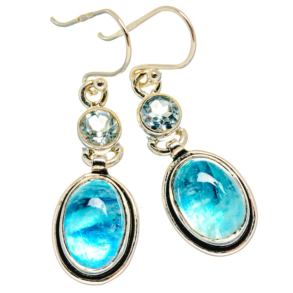 Rainbow Moonstone Earrings handcrafted by Anasilvercos - EARR425192 - Photo 2