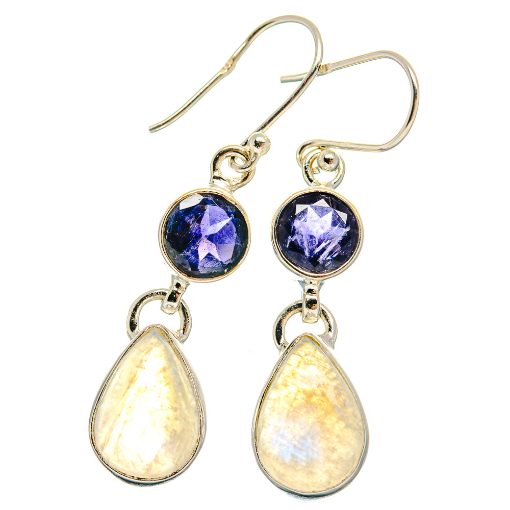Rainbow Moonstone Earrings handcrafted by Anasilvercos - EARR425200 - Photo 2