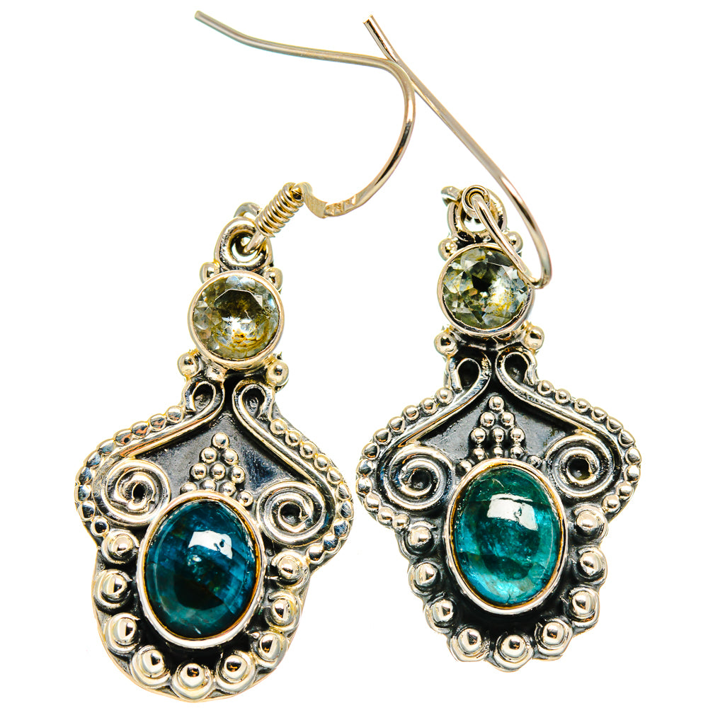 Blue Tourmaline Earrings handcrafted by Anasilvercos - EARR425212 - Photo 2
