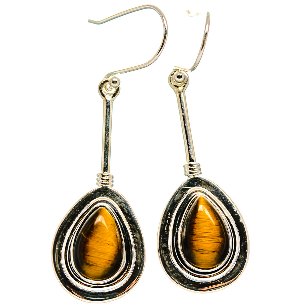 Tiger Eye Earrings handcrafted by Anasilvercos - EARR425227 - Photo 2