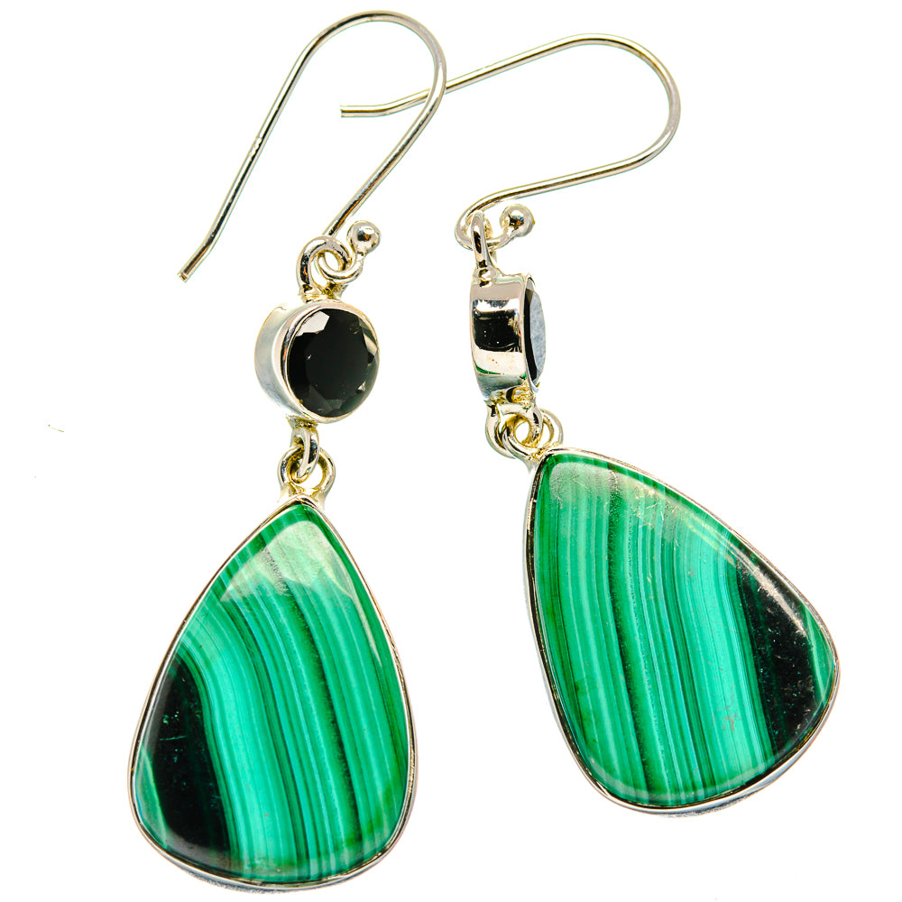 Malachite Earrings handcrafted by Anasilvercos - EARR425229 - Photo 2