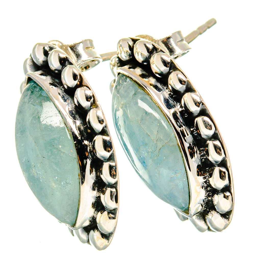 Aquamarine Earrings handcrafted by Anasilvercos - EARR425233 - Photo 2