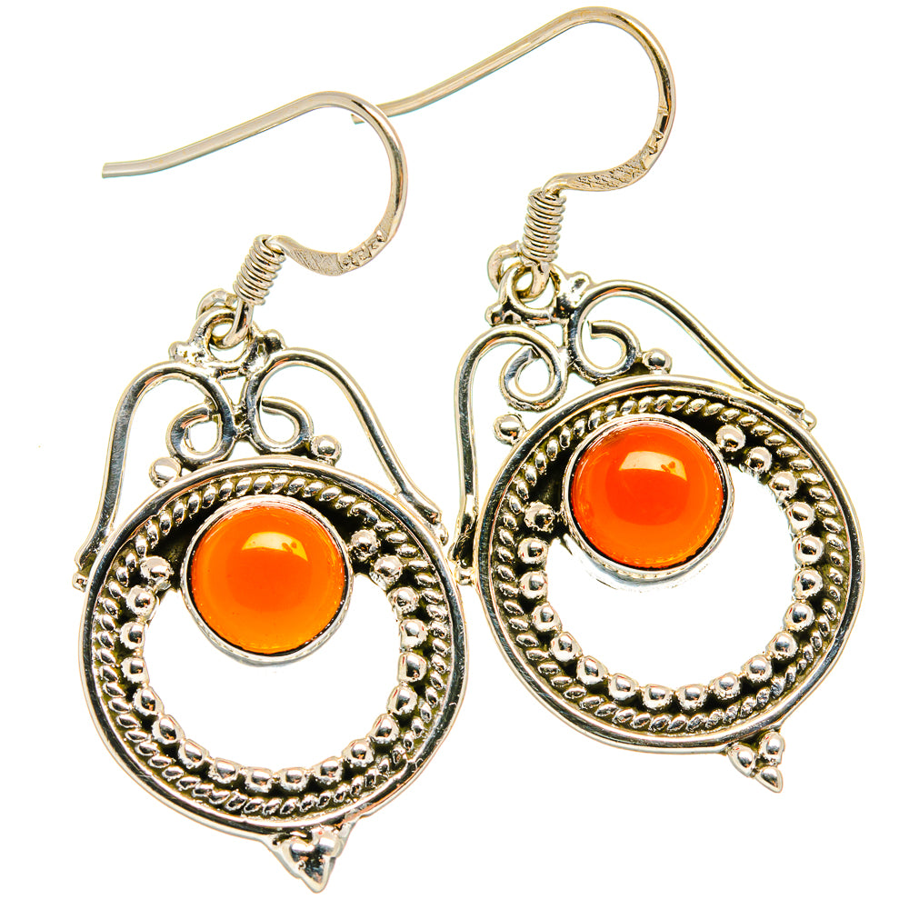 Carnelian Earrings handcrafted by Anasilvercos - EARR425237 - Photo 2