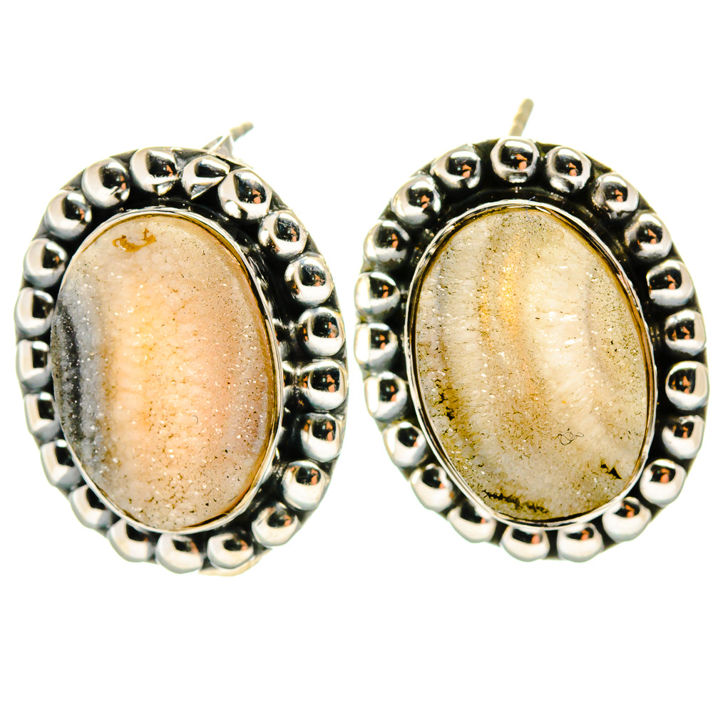 Desert Druzy Earrings handcrafted by Anasilvercos - EARR425239 - Photo 2