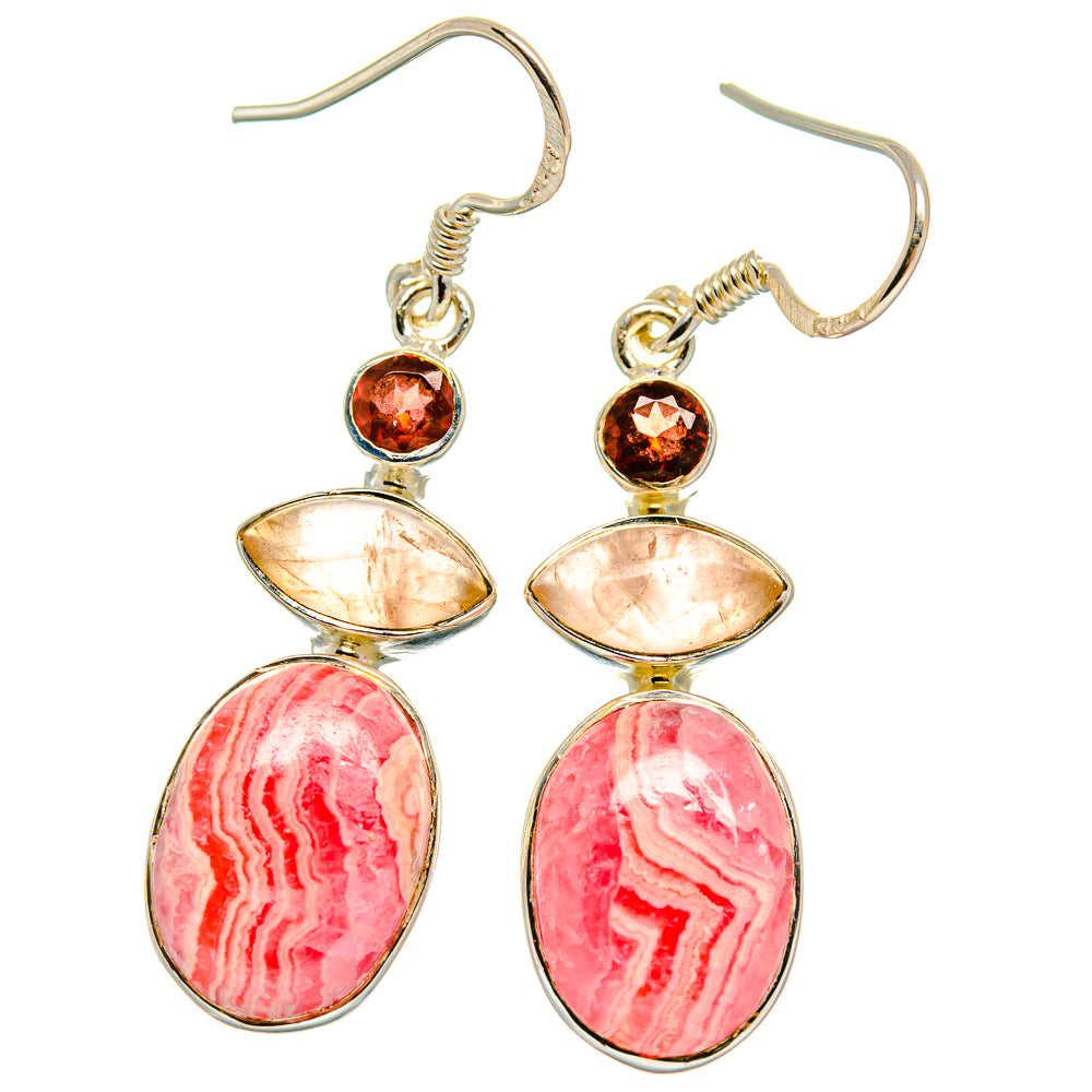 Rhodochrosite Earrings handcrafted by Anasilvercos - EARR425256 - Photo 2