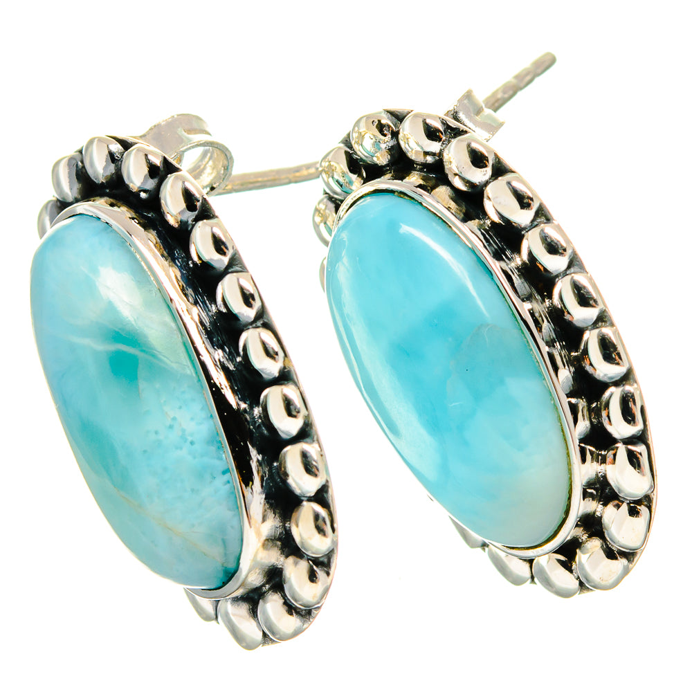 Larimar Earrings handcrafted by Anasilvercos - EARR425262 - Photo 2