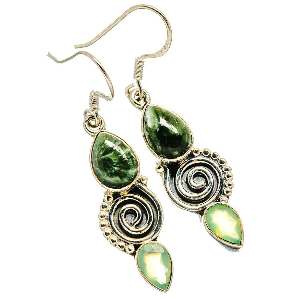 Seraphinite Earrings handcrafted by Anasilvercos - EARR425268 - Photo 2