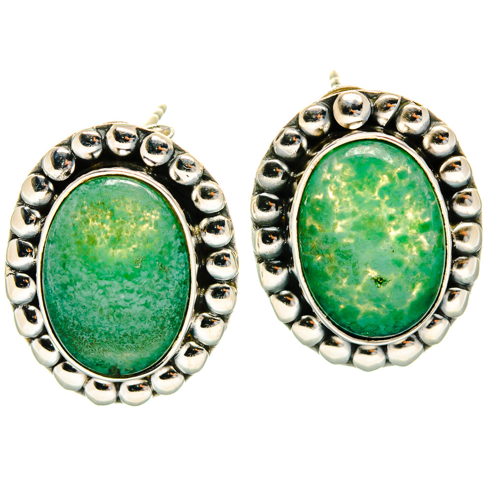 Green Aventurine Earrings handcrafted by Anasilvercos - EARR425274 - Photo 2