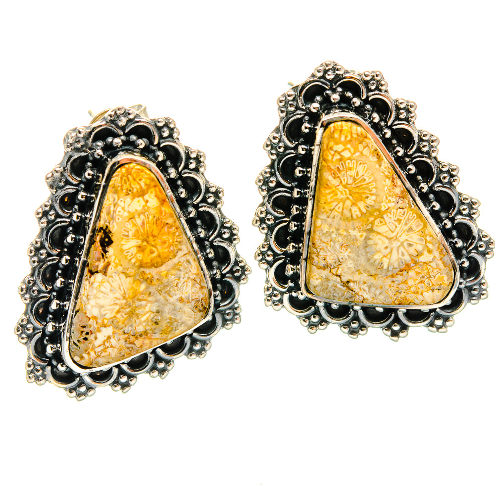 Fossil Coral Earrings handcrafted by Anasilvercos - EARR425289 - Photo 2