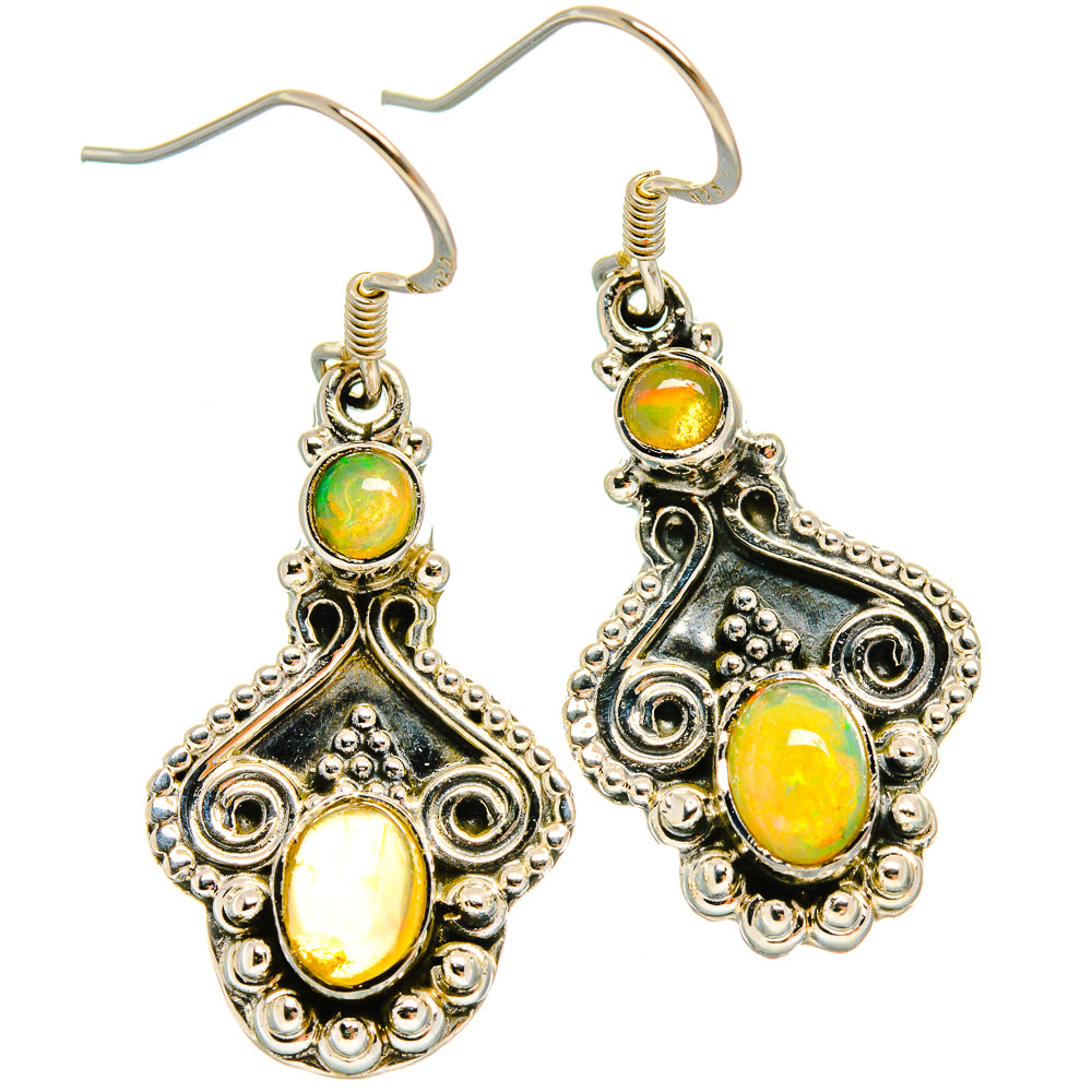 Ethiopian Opal Earrings handcrafted by Anasilvercos - EARR425290 - Photo 2