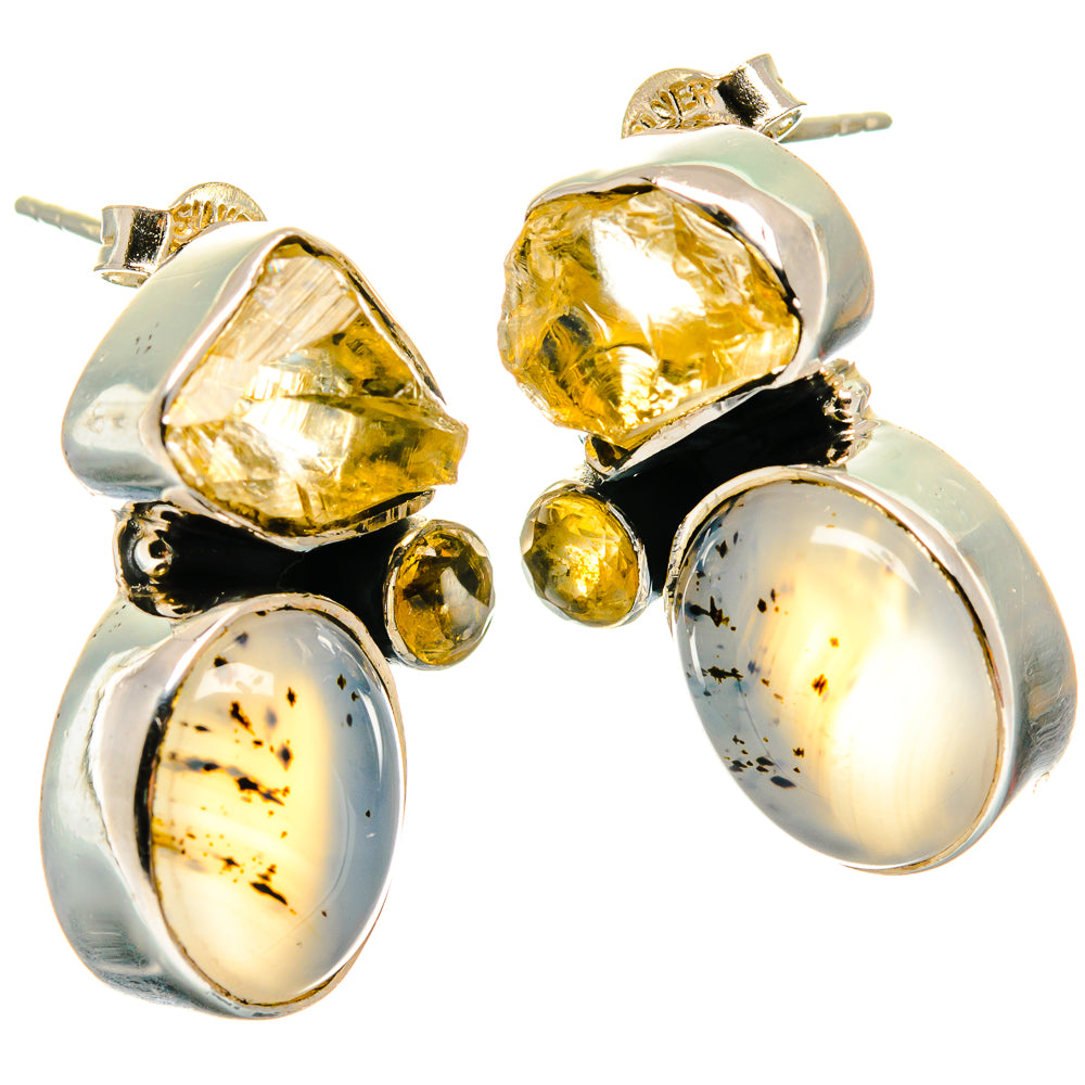 Dendritic Opal Earrings handcrafted by Anasilvercos - EARR425291 - Photo 2