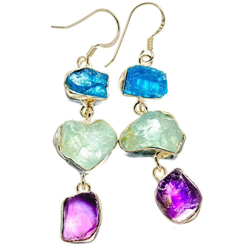 Aquamarine Earrings handcrafted by Anasilvercos - EARR425293 - Photo 2