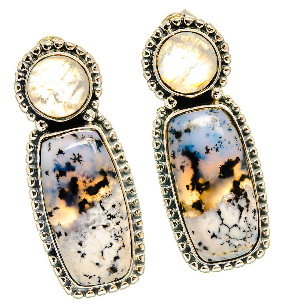 Dendritic Opal Earrings handcrafted by Anasilvercos - EARR425296 - Photo 2