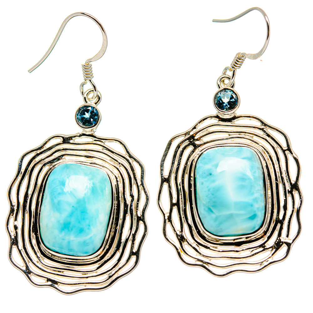 Larimar Earrings handcrafted by Anasilvercos - EARR425302 - Photo 2