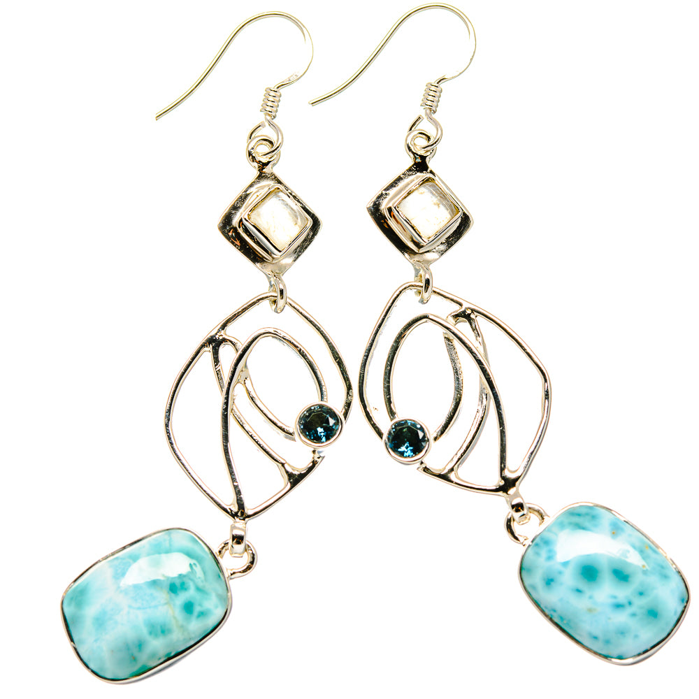 Larimar Earrings handcrafted by Anasilvercos - EARR425304 - Photo 2
