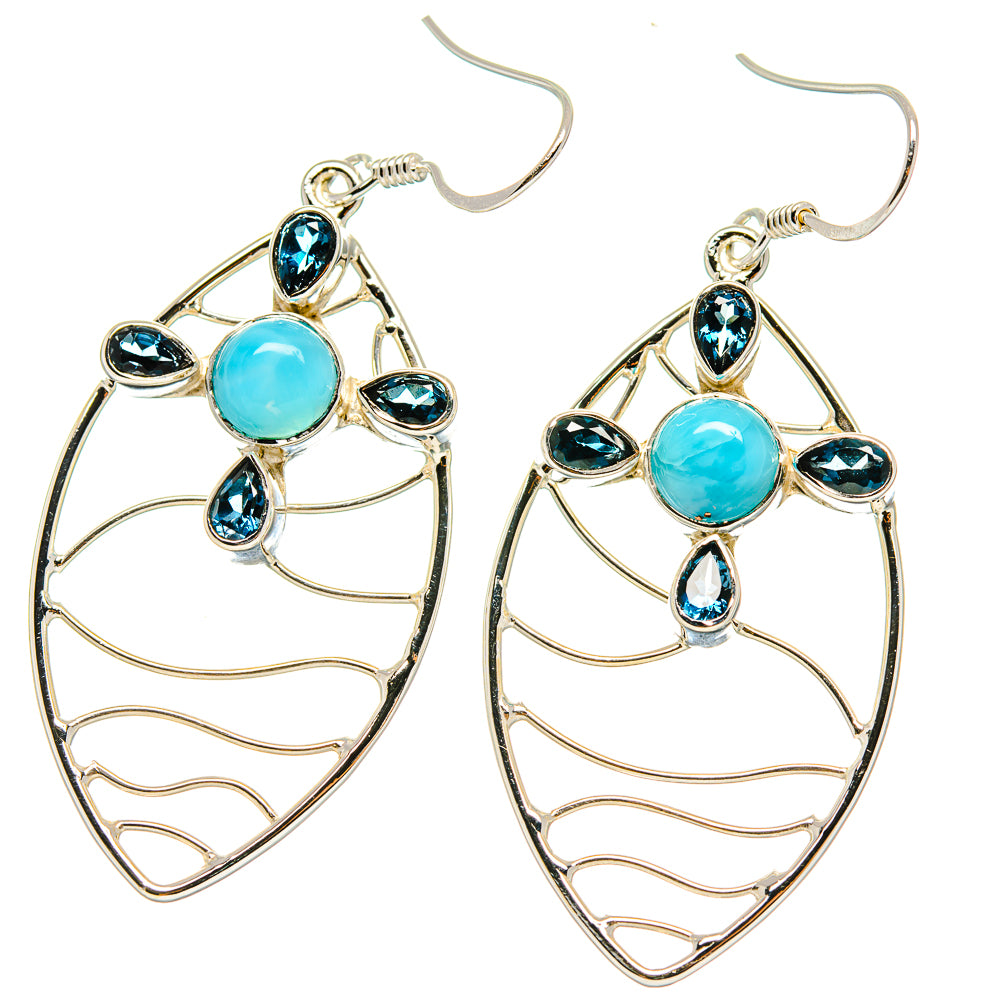 Larimar Earrings handcrafted by Anasilvercos - EARR425305 - Photo 2