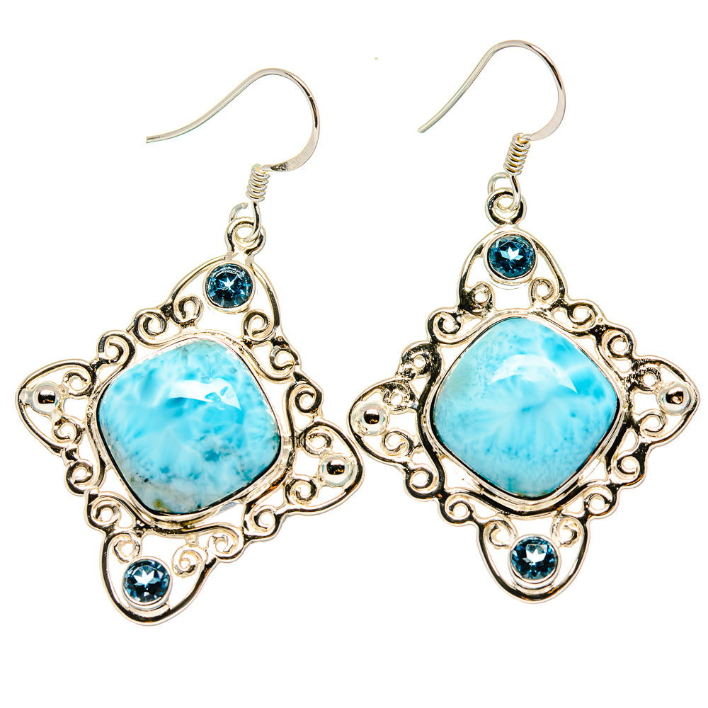 Larimar Earrings handcrafted by Anasilvercos - EARR425308 - Photo 2