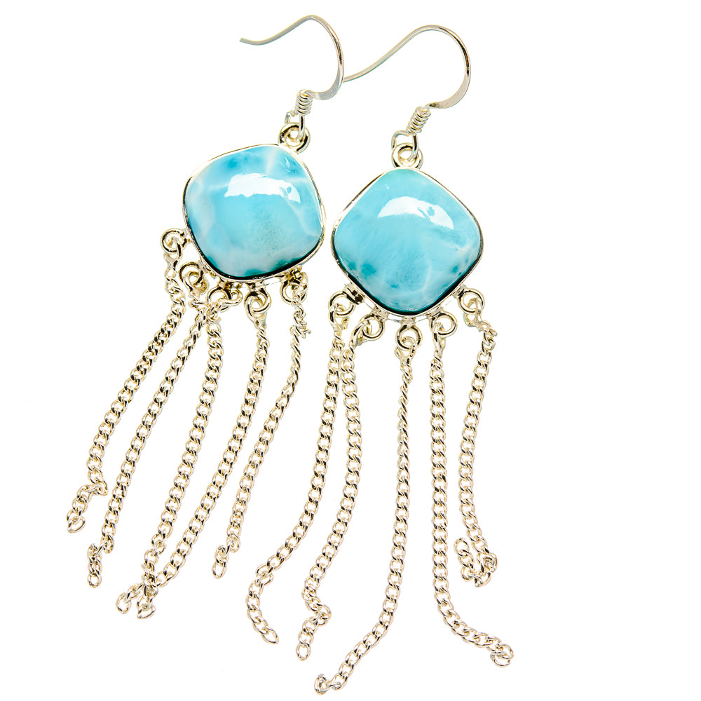 Larimar Earrings handcrafted by Anasilvercos - EARR425317 - Photo 2