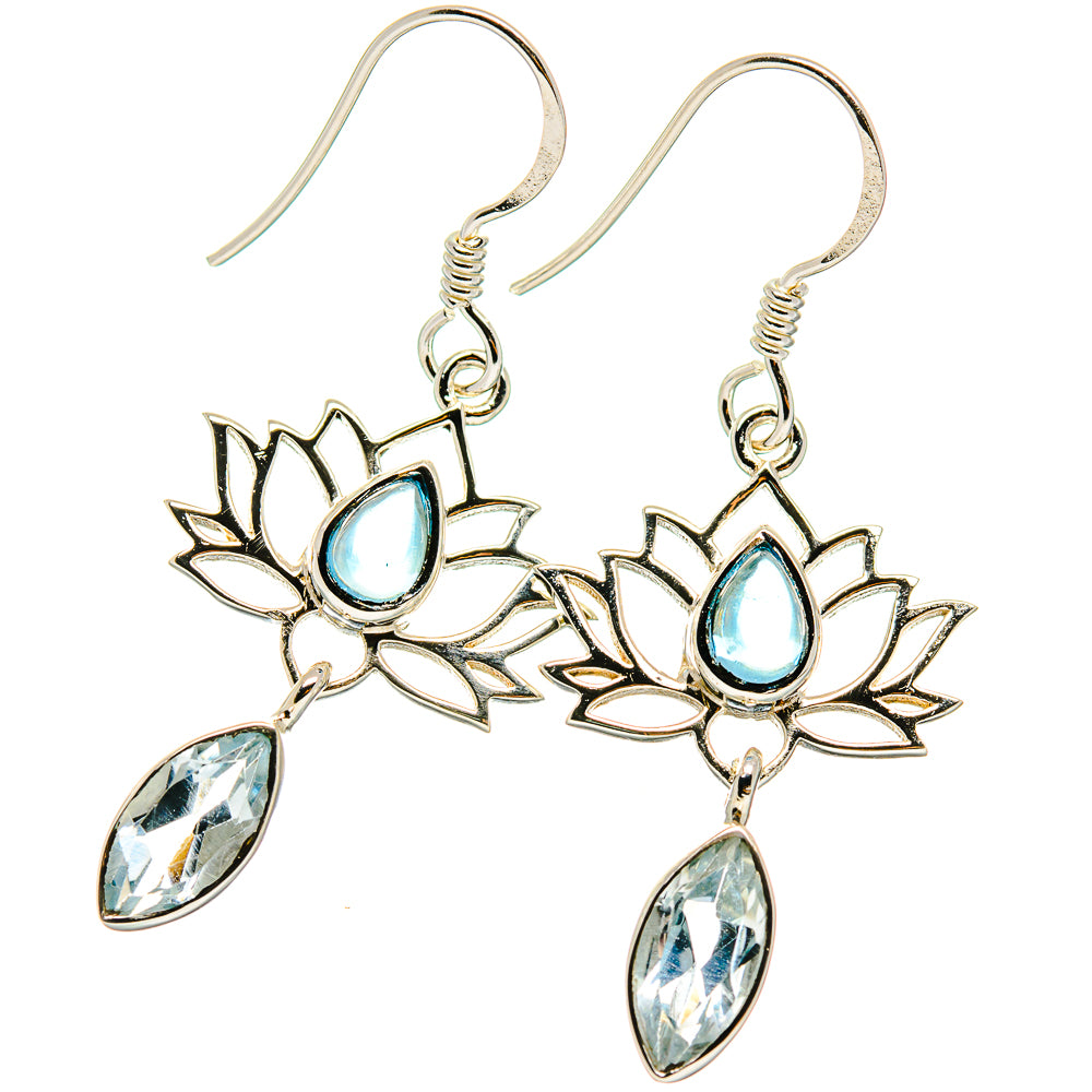 Blue Topaz Earrings handcrafted by Anasilvercos - EARR425321 - Photo 2