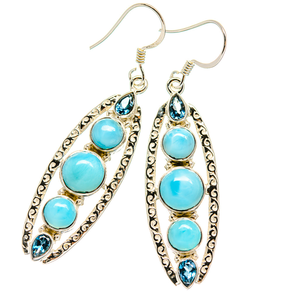 Larimar Earrings handcrafted by Anasilvercos - EARR425335 - Photo 2