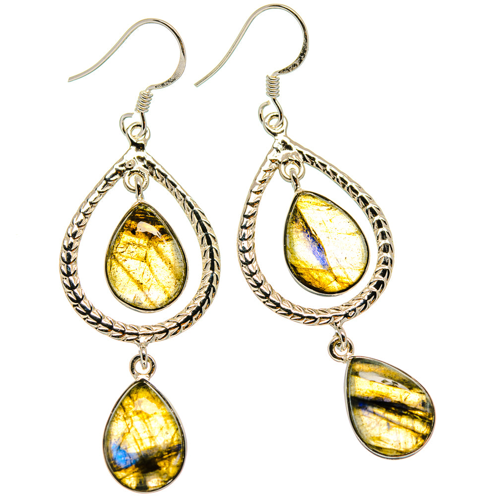 Labradorite Earrings handcrafted by Anasilvercos - EARR425342 - Photo 2