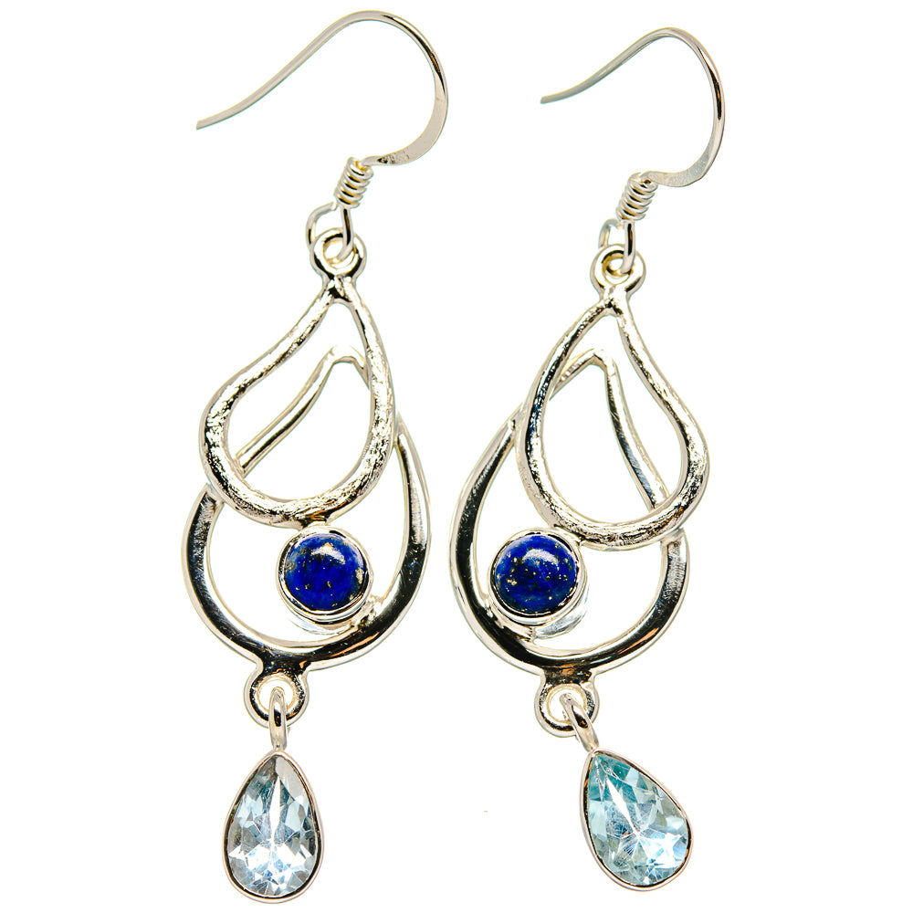 Lapis Lazuli Earrings handcrafted by Anasilvercos - EARR425344 - Photo 2