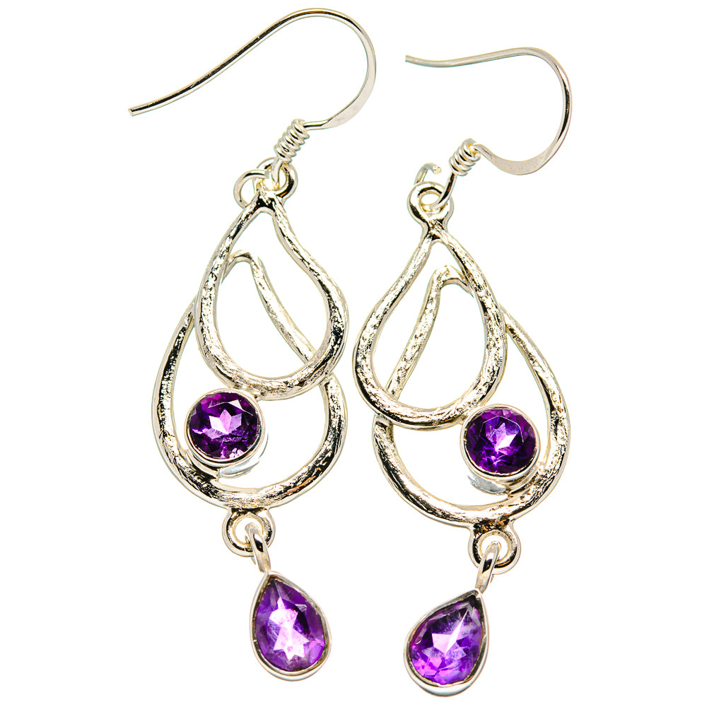 Amethyst Earrings handcrafted by Anasilvercos - EARR425346 - Photo 2