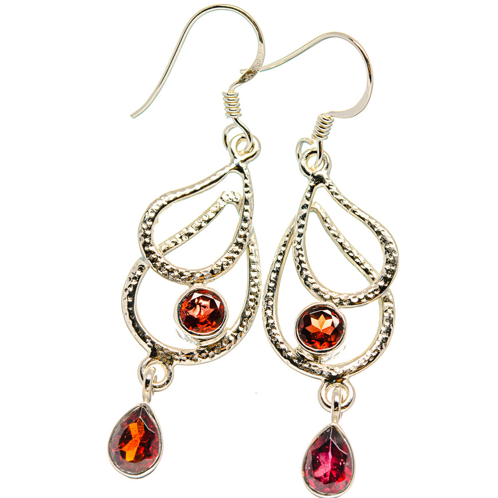 Garnet Earrings handcrafted by Anasilvercos - EARR425351 - Photo 2