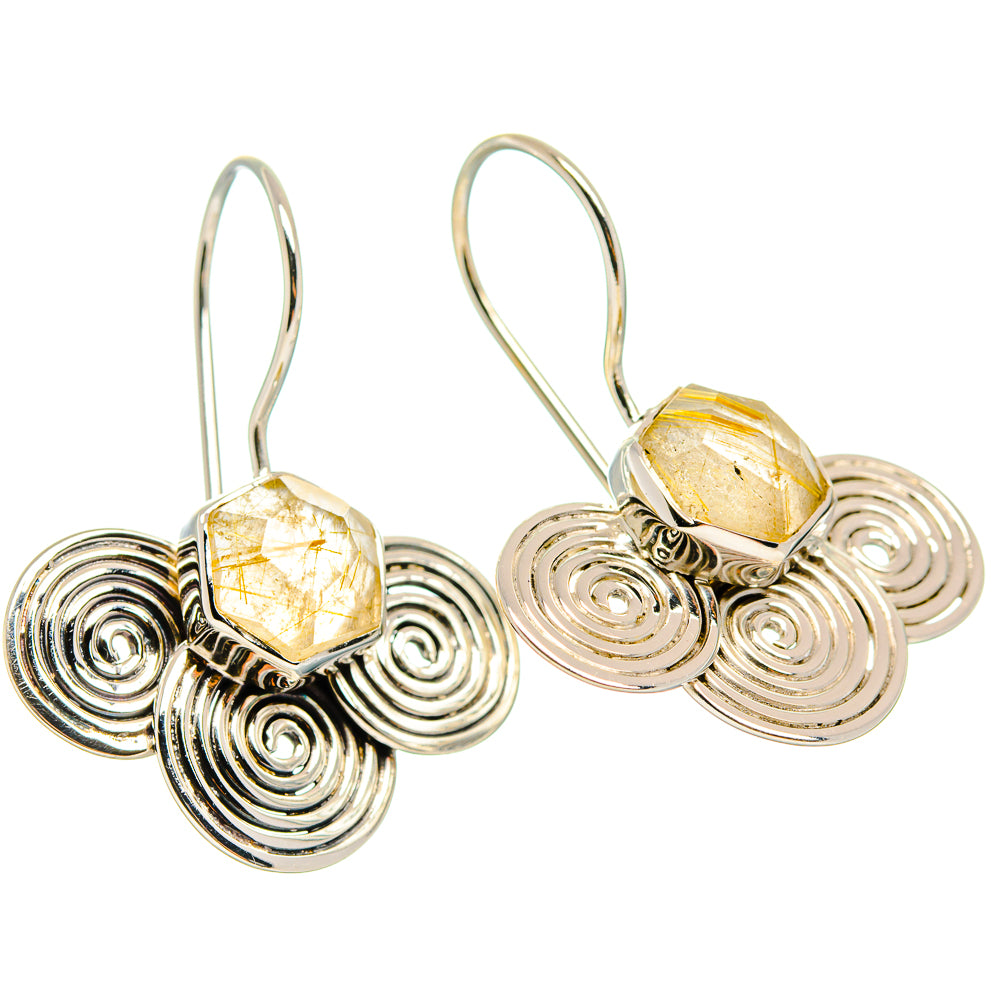 Rutilated Quartz Earrings handcrafted by Anasilvercos - EARR425360 - Photo 2
