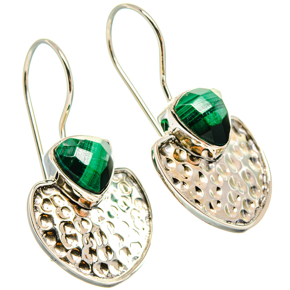 Malachite Earrings handcrafted by Anasilvercos - EARR425364 - Photo 2