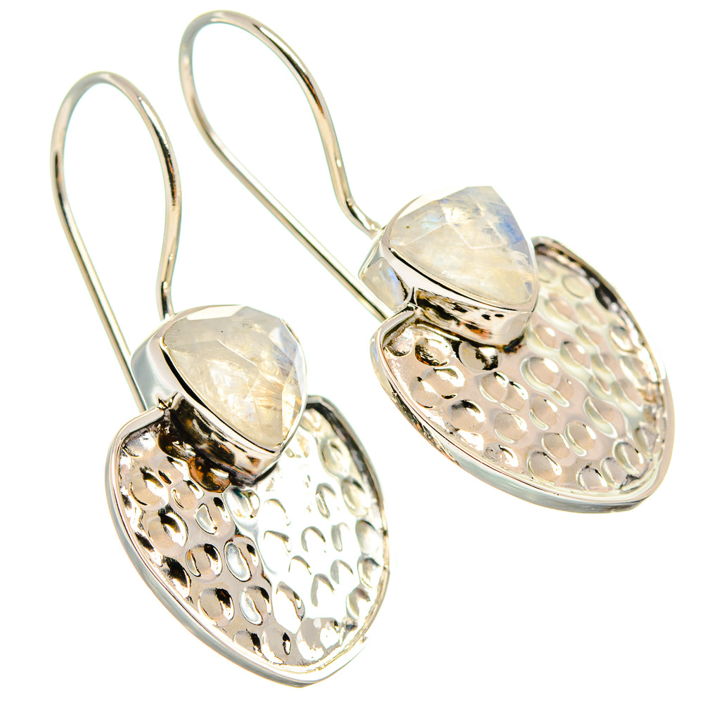 Rainbow Moonstone Earrings handcrafted by Anasilvercos - EARR425365 - Photo 2